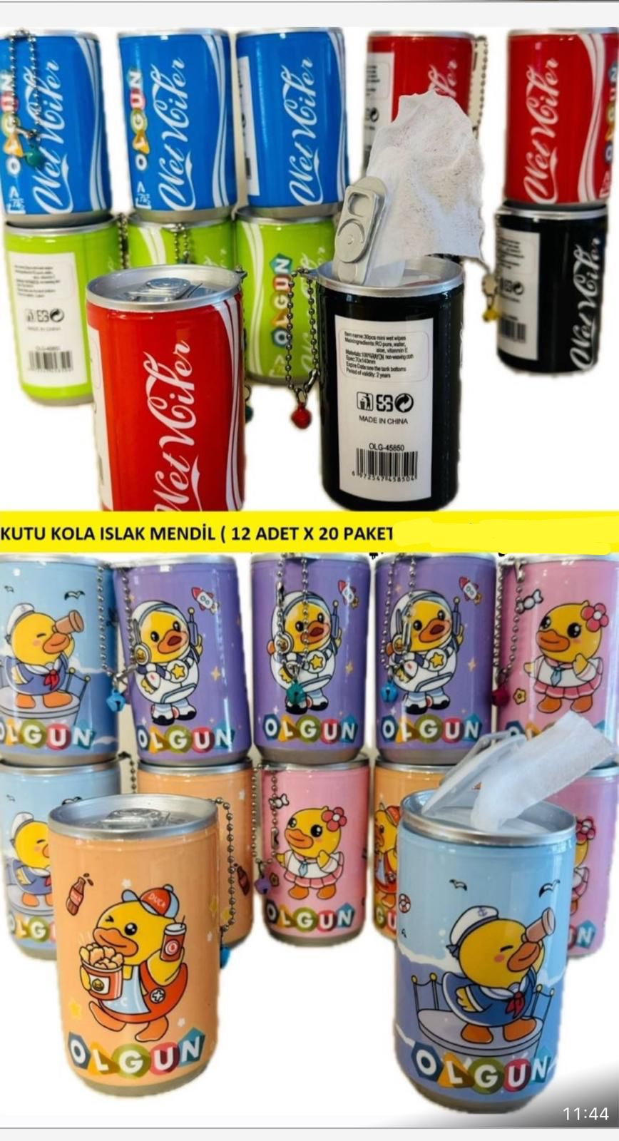 Kutu Kola Islak Mendil 20X12 adet